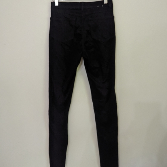 Long Tall Sally Black Velvety Skinny Jeans size 6 38" inseam - Picture 5 of 7